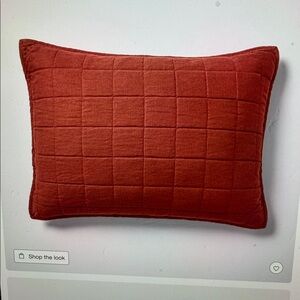 Casaluna Euro linen blend quilt sham dark clay